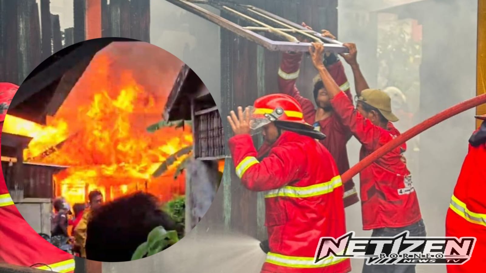 Kebakaran di Sangasanga Kukar, Satu Rumah Hangus Terbakar