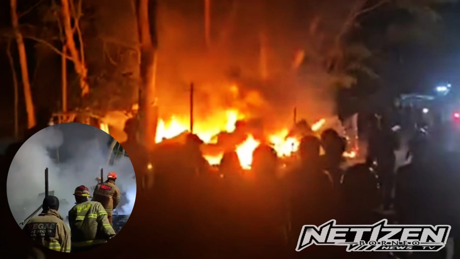 Warung di Bypass Tol Mali-Mali Banjar Ludes Terbakar, Satu Orang Alami Luka Bakar