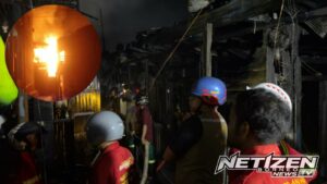 Kebakaran Landa Jalan Gerilya Dalam Samarinda, Satu Terluka, sejumlah Bangunan Kayu Hangus