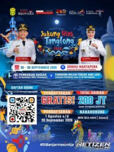 Festival Jukung Hias Tanglong 2026 Siap Meriahkan HUT ke-500 Banjarmasin, Total Hadiah Rp200 Juta