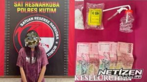 Digerebek Dini Hari, Perempuan di Kutim Tertangkap Basah Timbang Sabu